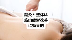 筋肉疲労は放置すると慢性化し、生活の質を大きく低下させます。セルフケアも重要ですが、専門的な治療を取り入れることで回復が早まります。鍼灸は血流と自律神経を整え、整体は姿勢と筋肉バランスを改善します。両者を組み合わせることで「筋肉疲労の改善」「筋肉疲労の回復」に高い効果を発揮し、再発予防にもつながります。
健康的な生活を取り戻すために、鍼灸と整体を積極的に活用することをおすすめします。