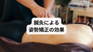 鍼灸は筋肉や神経に直接働きかけることで、姿勢矯正に役立ちます。
筋肉の緊張緩和:鍼刺激で硬直した筋肉が緩み、自然な姿勢に戻りやすくなる。
血流改善:血流が促進され、筋肉の柔軟性が回復。
自律神経の安定化:ストレスによる姿勢の乱れを防ぐ。
痛みの軽減:肩こりや腰痛が改善され、正しい姿勢を維持しやすくなる。
「姿勢矯正の方法」として鍼灸を取り入れることで、ストレッチだけでは届かない深部の筋肉にもアプローチできます。