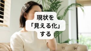 心理的安定改善の第一歩は記録です。1週間、毎朝と夜に「睡眠の質」「不安の強さ（0〜10）」「気分の変動」「身体症状（頭痛・肩こり）」をメモしてください。臨床ではこの簡単なログだけで、睡眠不足型・場面特異型・慢性ストレス型などの傾向が把握でき、優先的に対処すべき項目が明確になります。記録は医師や施術者と共有すると改善計画が立てやすくなります。